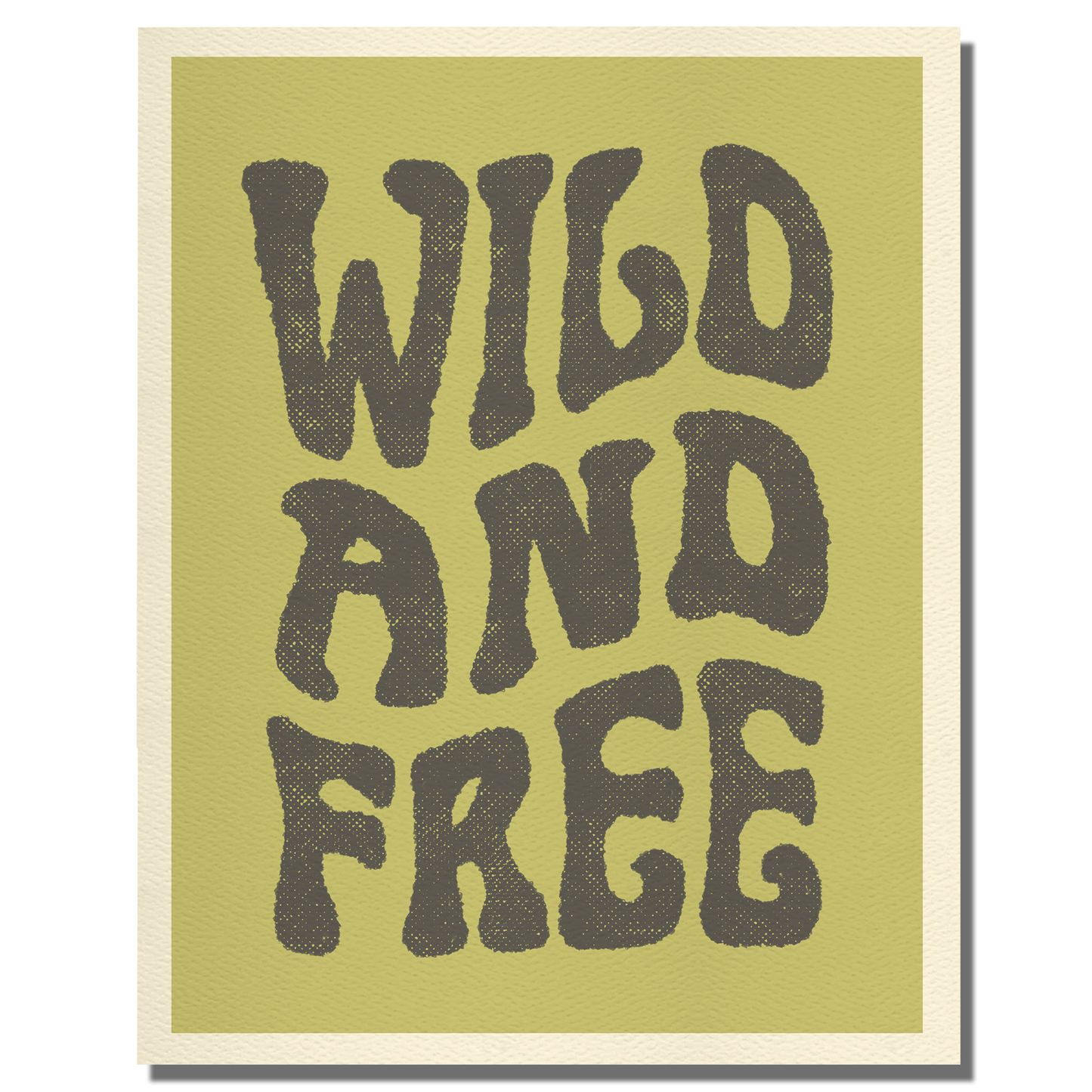 Wild and Free art print- retro wall art 11x14"