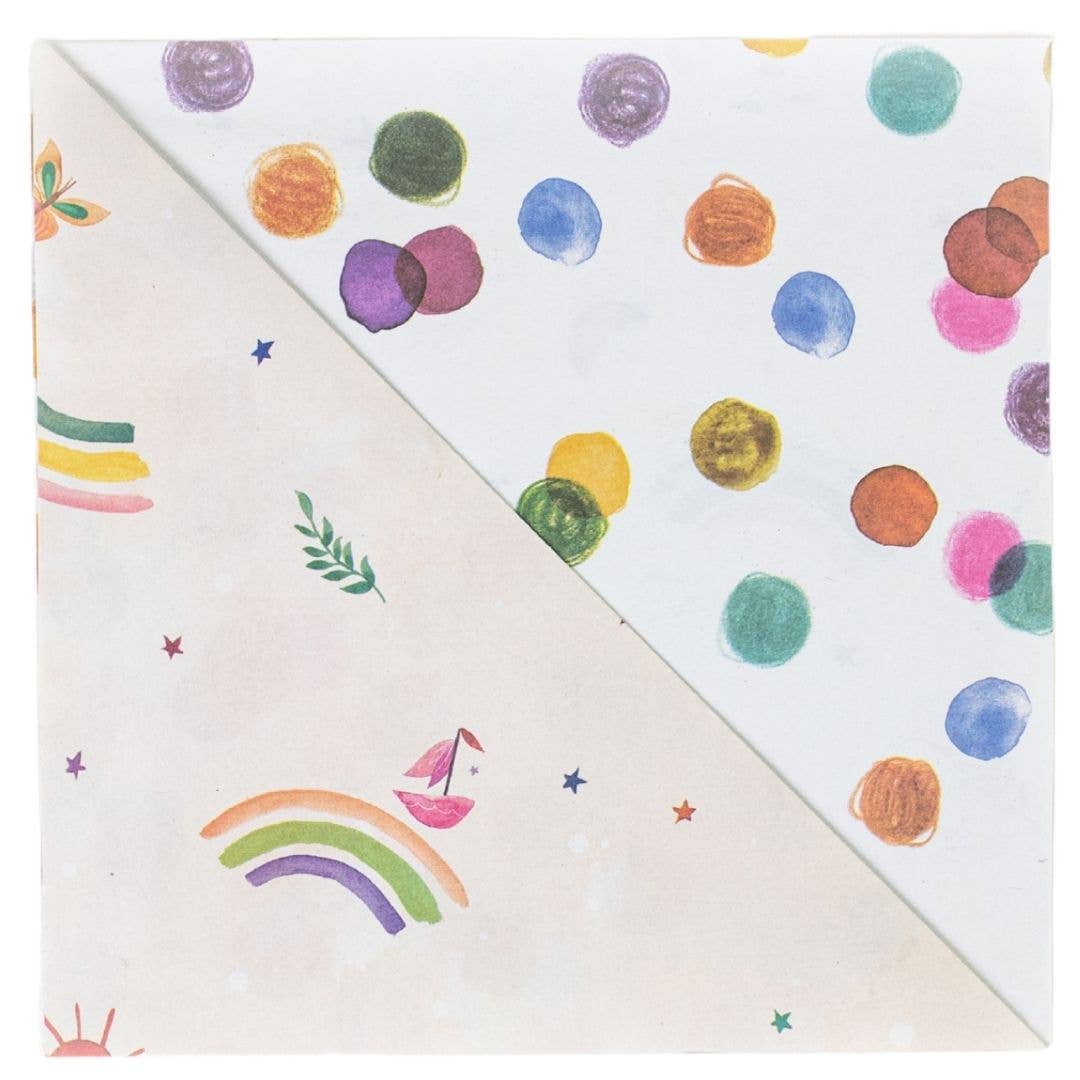 Rainbow Sails/ Dots • Double-Sided Eco Wrap for Kids & Baby