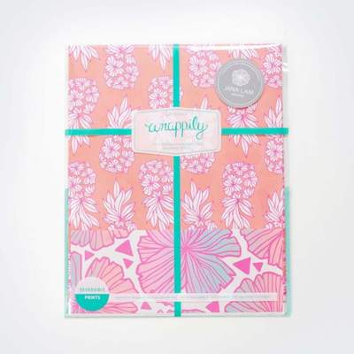 Pineapple Blush • Double-sided Eco Wrapping Paper • Everyday