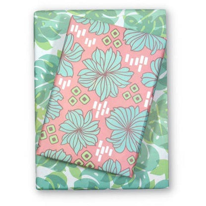 Retro Bloom/ Monstera Shadow • Reversible Eco Wrapping Paper