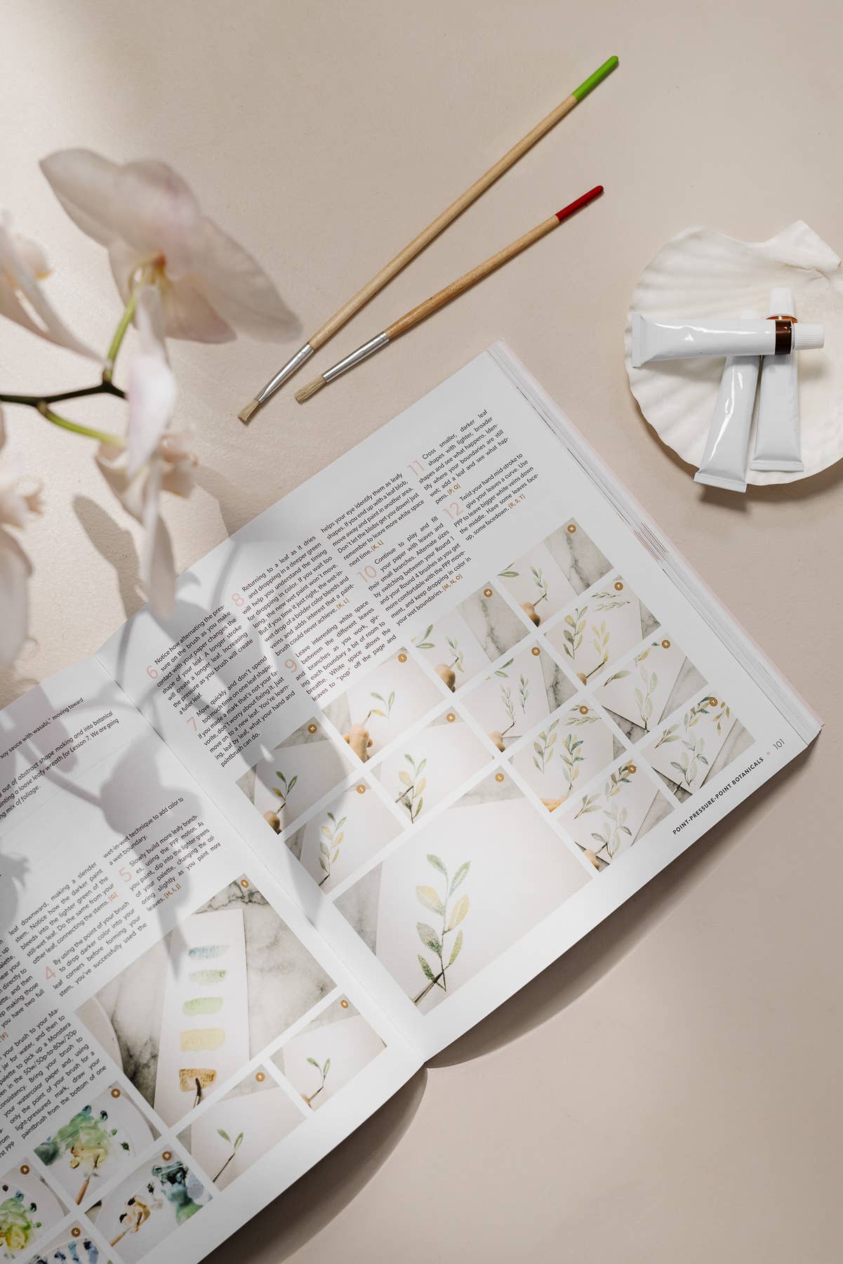 Modern Watercolor Botanicals Art Book