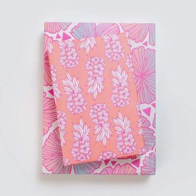 Pineapple Blush • Double-sided Eco Wrapping Paper • Everyday