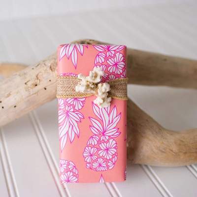 Pineapple Blush • Double-sided Eco Wrapping Paper • Everyday