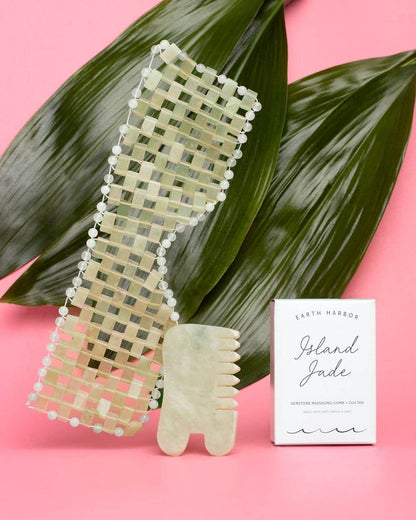 Jade Massage Comb + Gua Sha