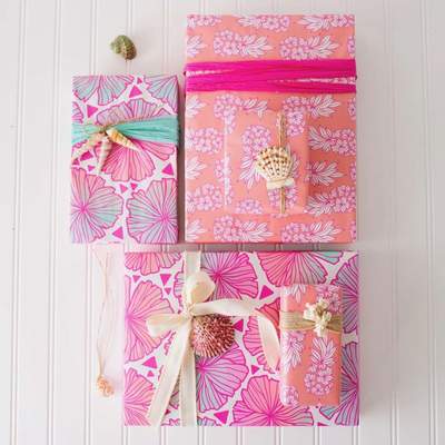 Pineapple Blush • Double-sided Eco Wrapping Paper • Everyday