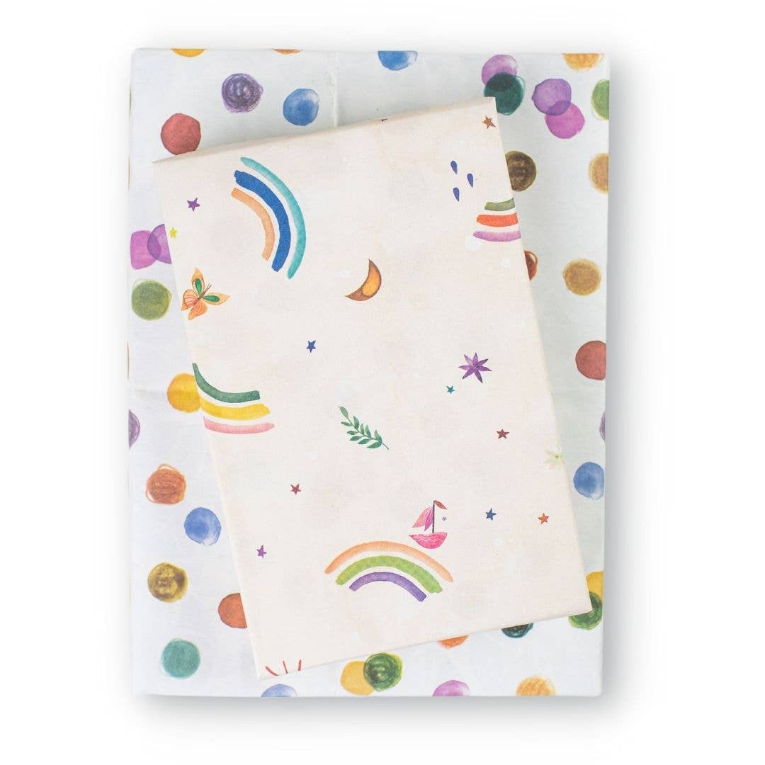 Rainbow Sails/ Dots • Double-Sided Eco Wrap for Kids & Baby