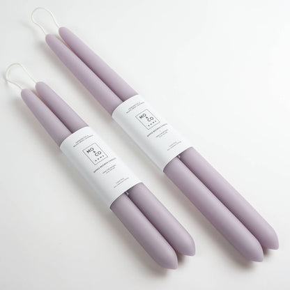 100% Beeswax 14" Dipped Candles | Lavender (Set of 2)