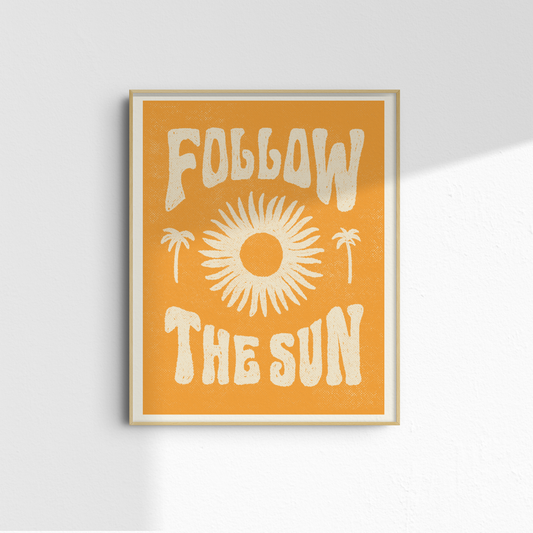 Follow the sun - Summer art print 11x14"