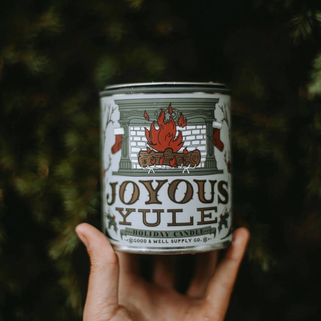 Joyous Yule Candle