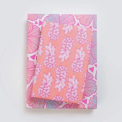 Pineapple Blush • Double-sided Eco Wrapping Paper • Everyday